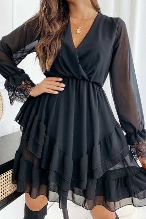 Lacey obleka črna